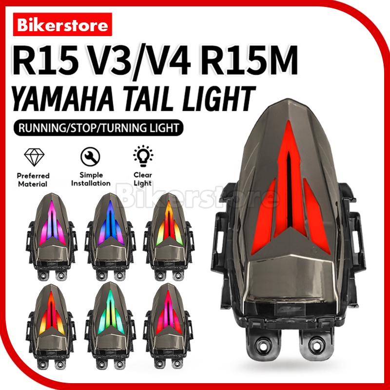 R15 V3 V4 R15M ไฟท้าย Yamaha RGB เบรค Lampu Belakang LED Integrated ...