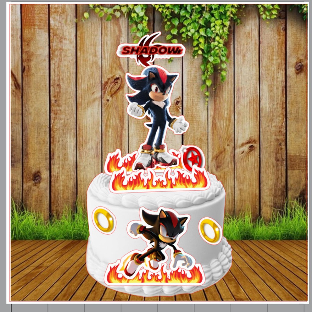 Shadow The Hedgehog Sonic เค้ก Topper 011 | Shopee Thailand