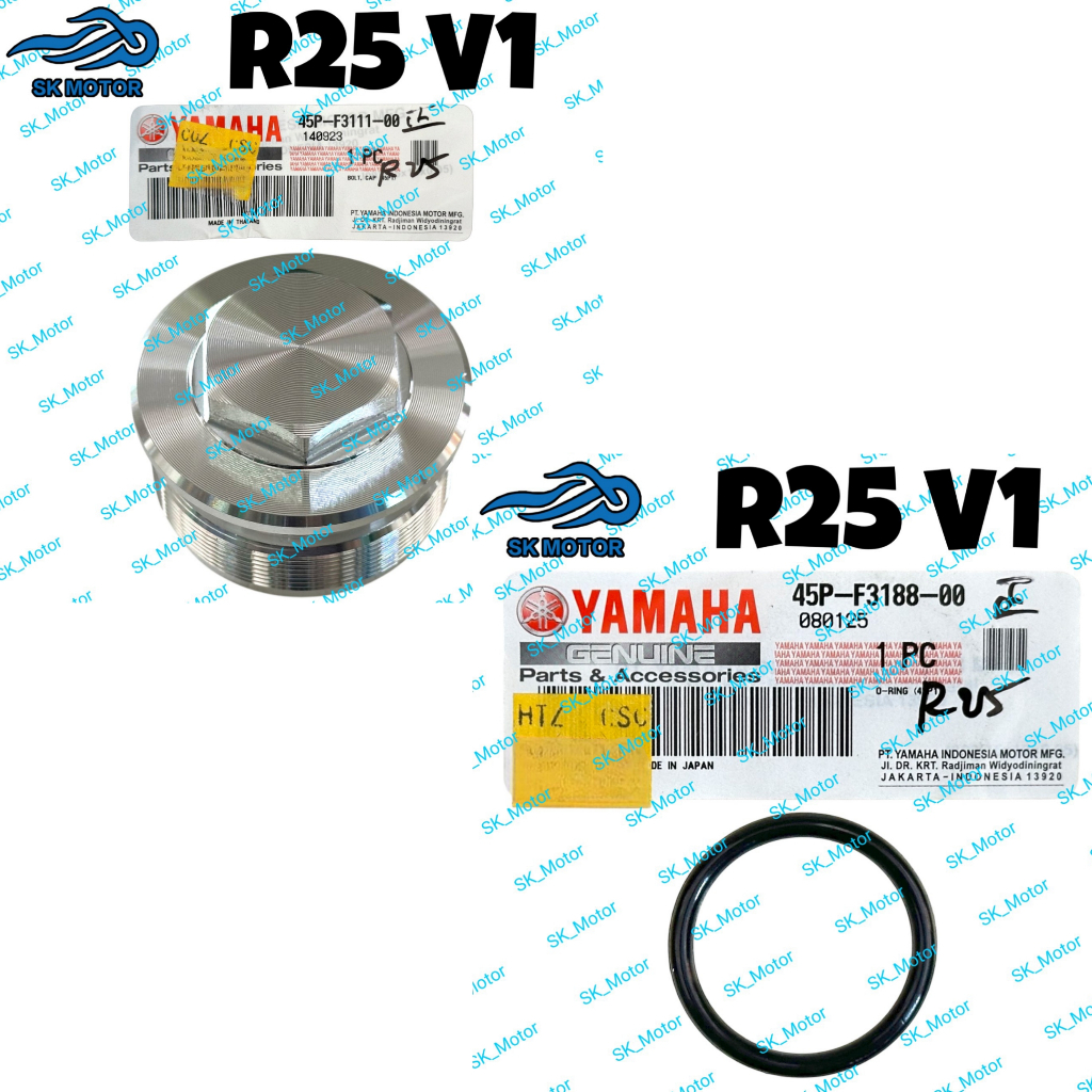 Yamaha YZF-R25 V1 หมวก Bolt O-Ring ด้านหน้าส้อม Nut Bolt Penutup ส้อม ...