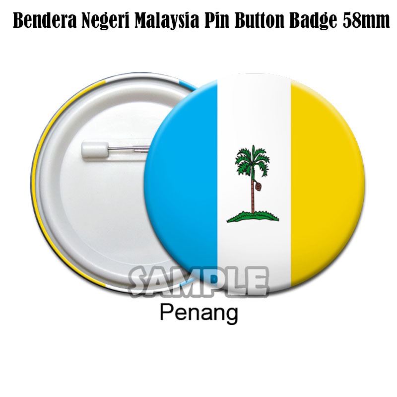 Bendera & Bendera Negeri-Negeri Lain States Flag Pin Button Badge 58mm ...