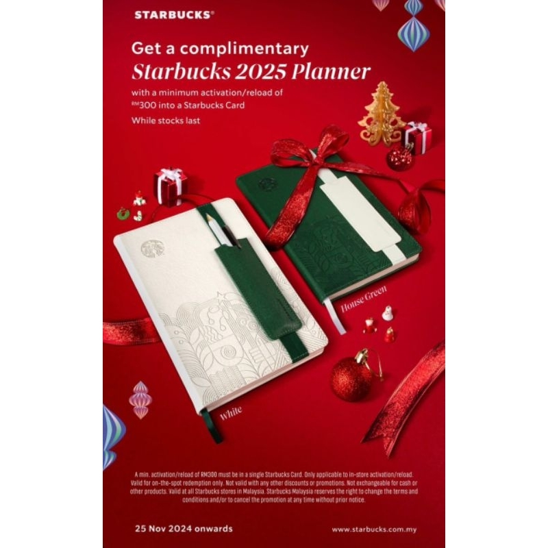 Starbucks Thailand Planner 2025 Midnight Blue & Recycled