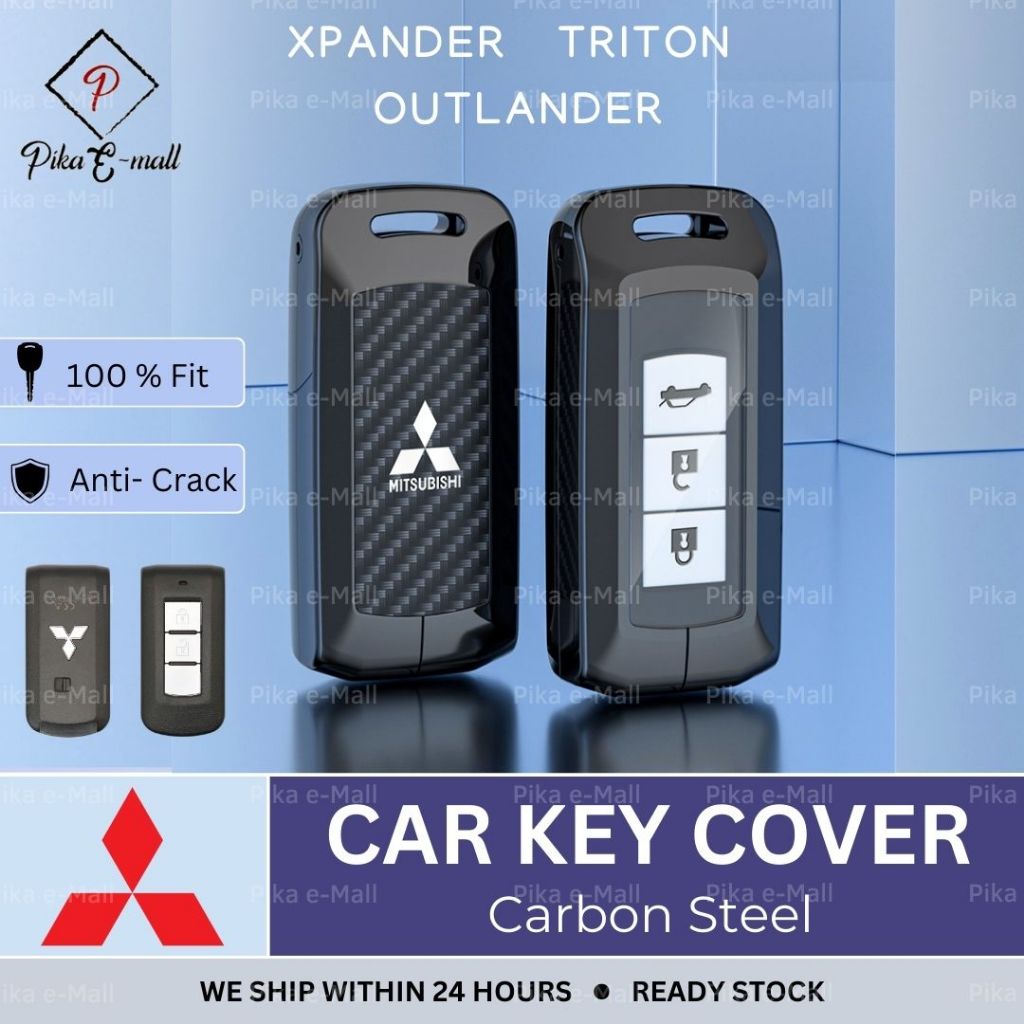[STEEL CARBON] Mitsubishi Xpander Key Cover Triton Outlander Cover Key ...