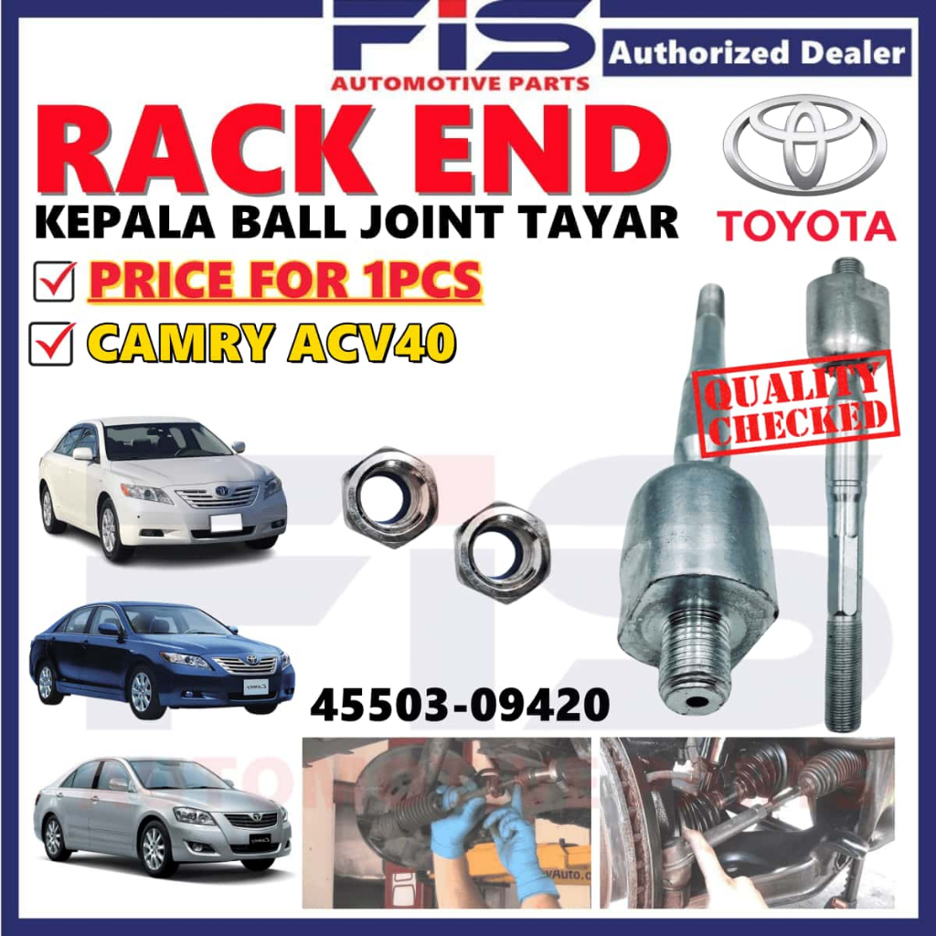 FIS รถพวงมาลัย Rack End Tie Rod ภายใน Toyota Camry ACV40 Kepala Ball ...