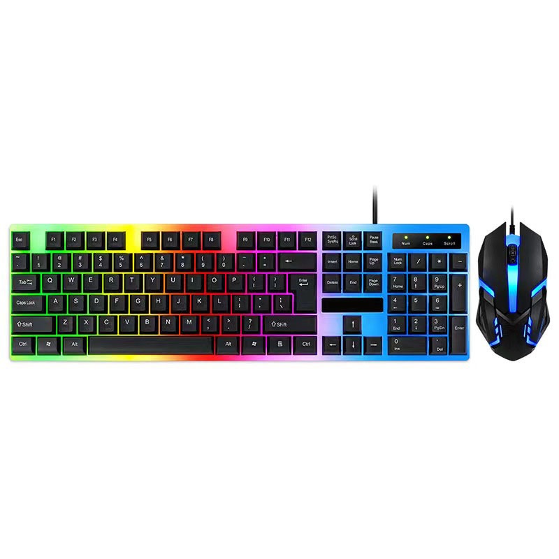Limeide KB-01 LED สีสัน Light Gaming Mechanical Feel ชุดคีย์บอร์ดและ ...