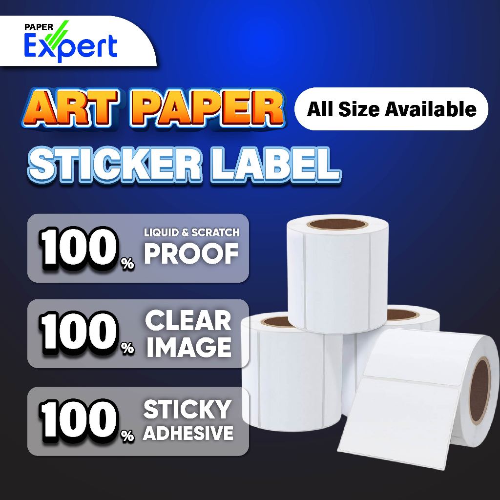 ArtPaperNon-Thermal Artpaper Sticker Label Roll Ink & Ribbon Needing ...