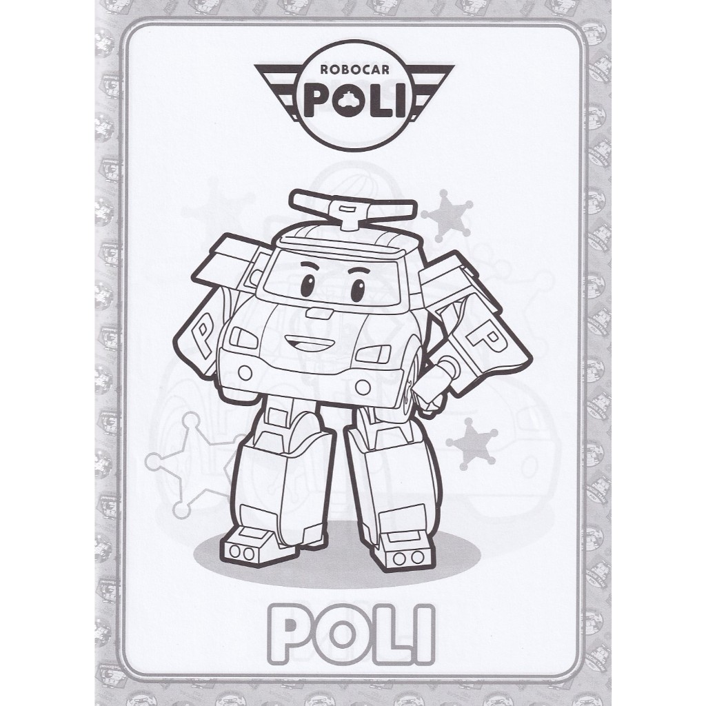 หนังสือ ROBOCAR POLI COLOURING | Shopee Thailand