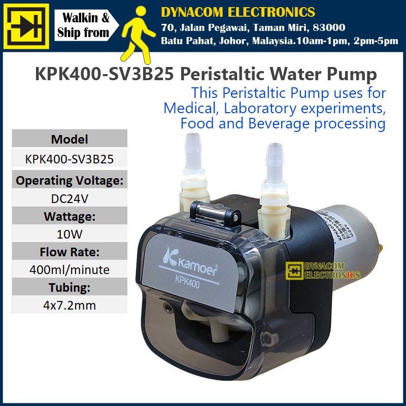 Kamoer KPK400 Peristaltikpumpe 12V – 360 Ml/min,  Produktbild-Vorschau 3