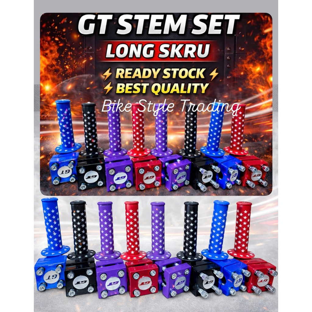GT BMX Handlebar Stem / Gt Stem / Star grip / Bmx Basikal / GT Handle ...