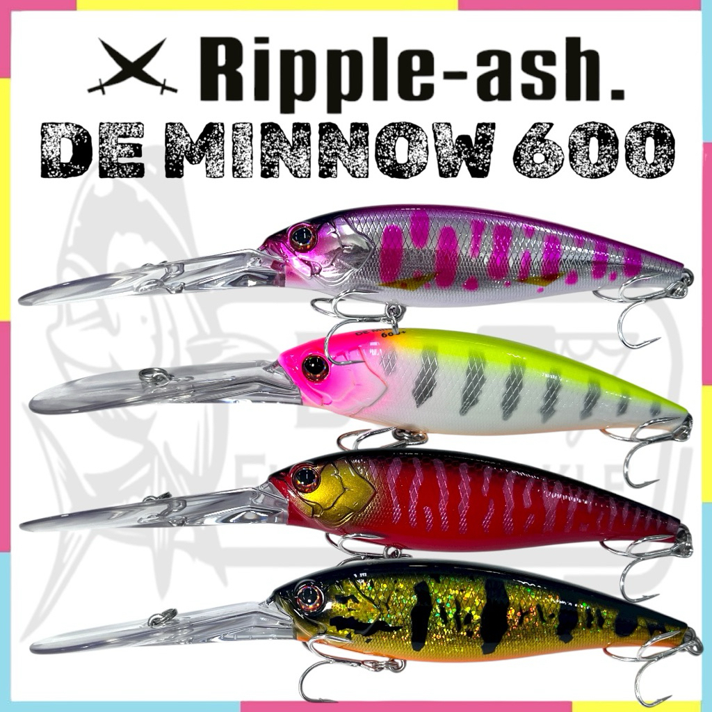 Ripple-Ash DE Minnow Crank 600+ Rattle Sound Lure 110mm / 31gram ...