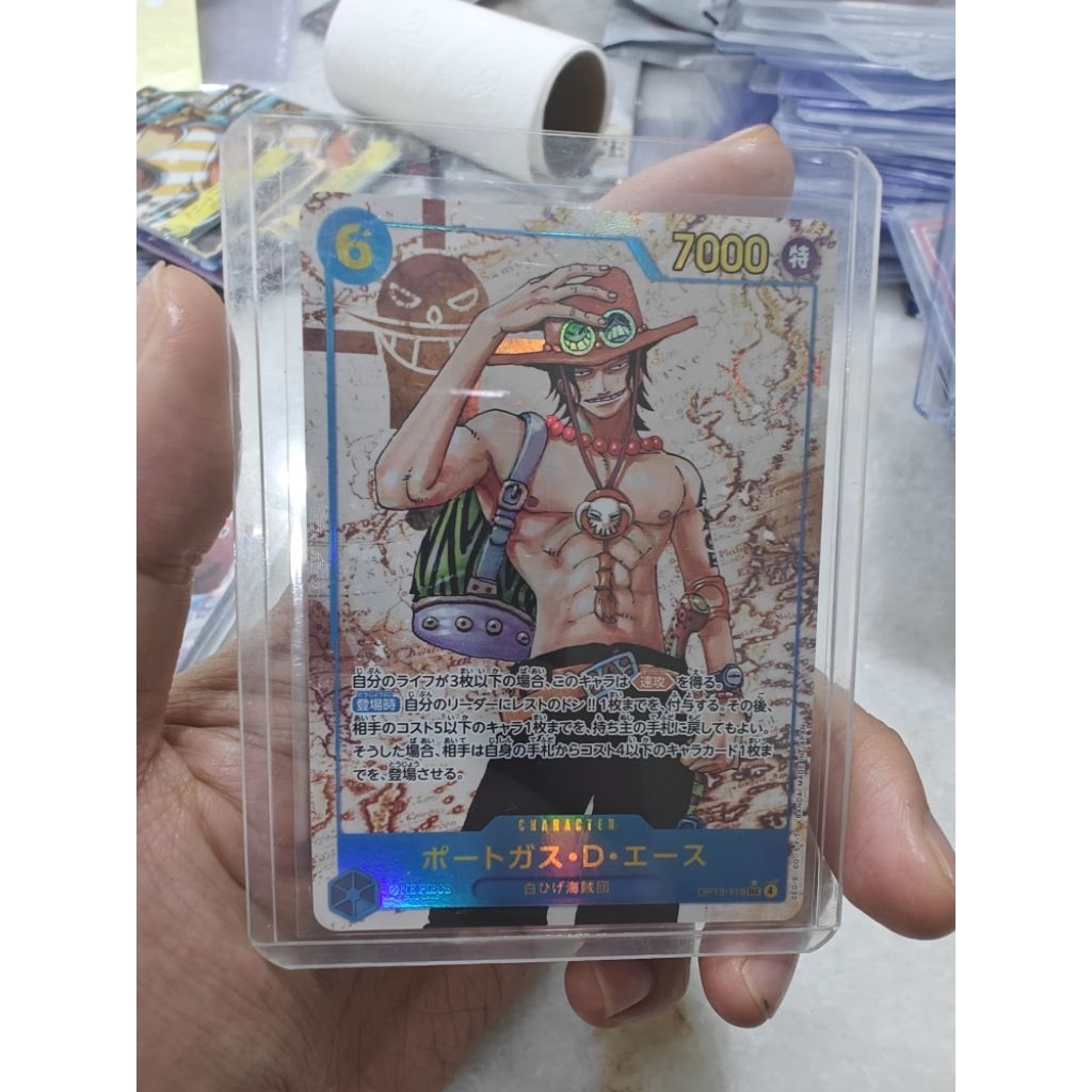 Bandai One Piece OPTCG Parallel AA PSEC OP13-119 Ace | Shopee Thailand