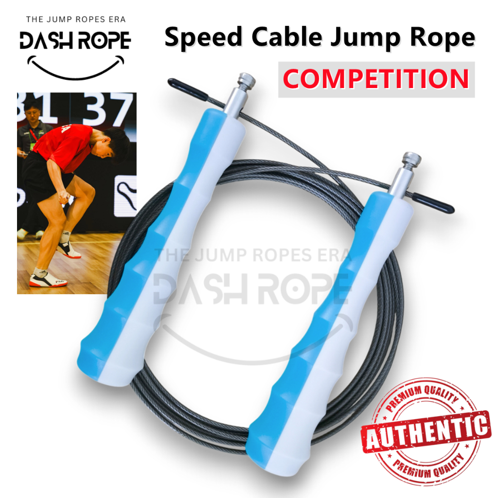 DASHROPE Speed Cable Jump Rope การแข่งขันเชือกกระโดด Tali Lompat 2 มม. ...