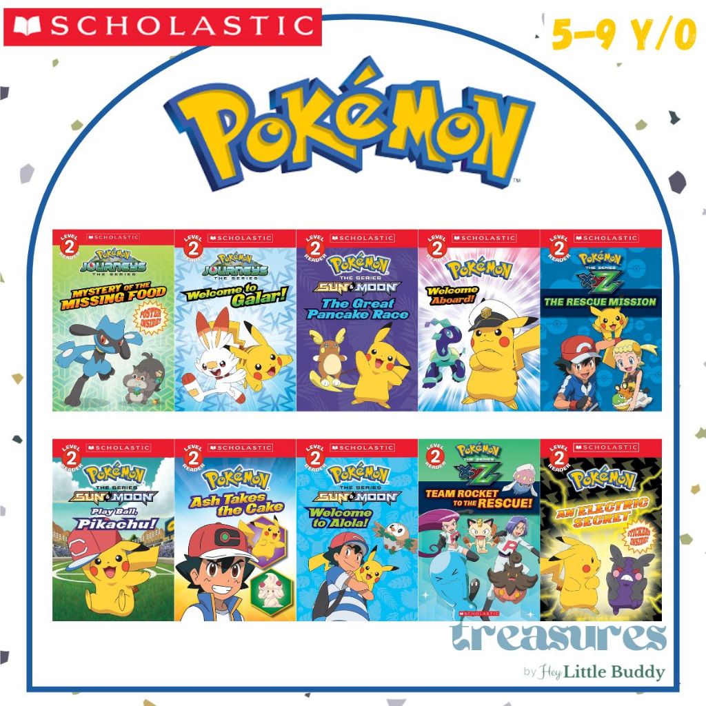หนังสือโปเกมอน Scholastic Reader ระดับ 2 หนังสือเด็ก Pikachu Pokémon ...