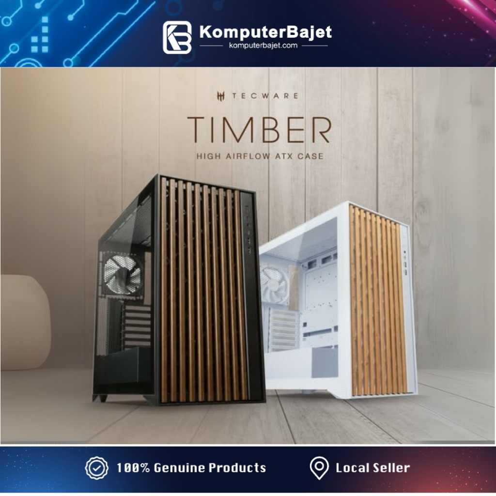 TECWARE TIMBER M TG Micro-ATX แผงไม้ PC ปลอก MID TOWER MATX CASE สีดํา ...