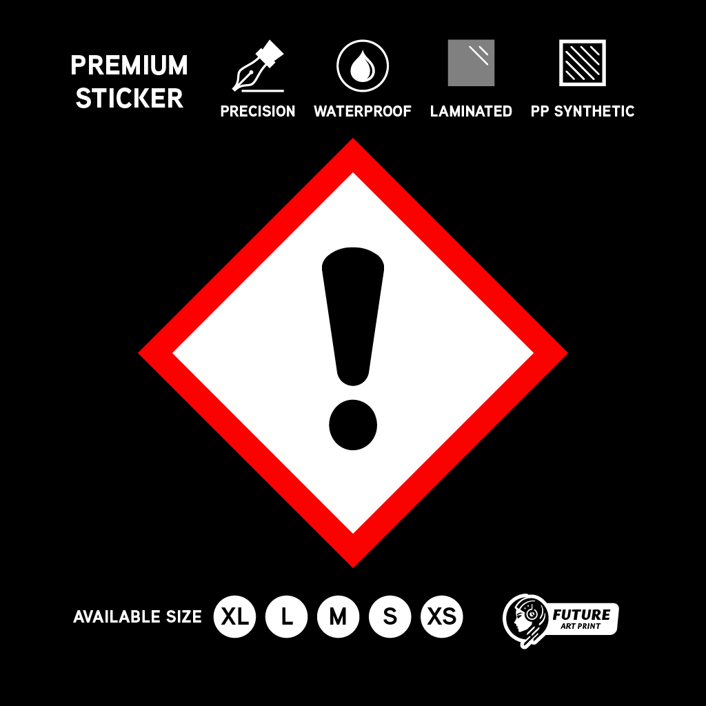 GHS Exlamation Mark Sticker ป้ายความปลอดภัยทางเคมีอันตรายป้ายเตือน ...