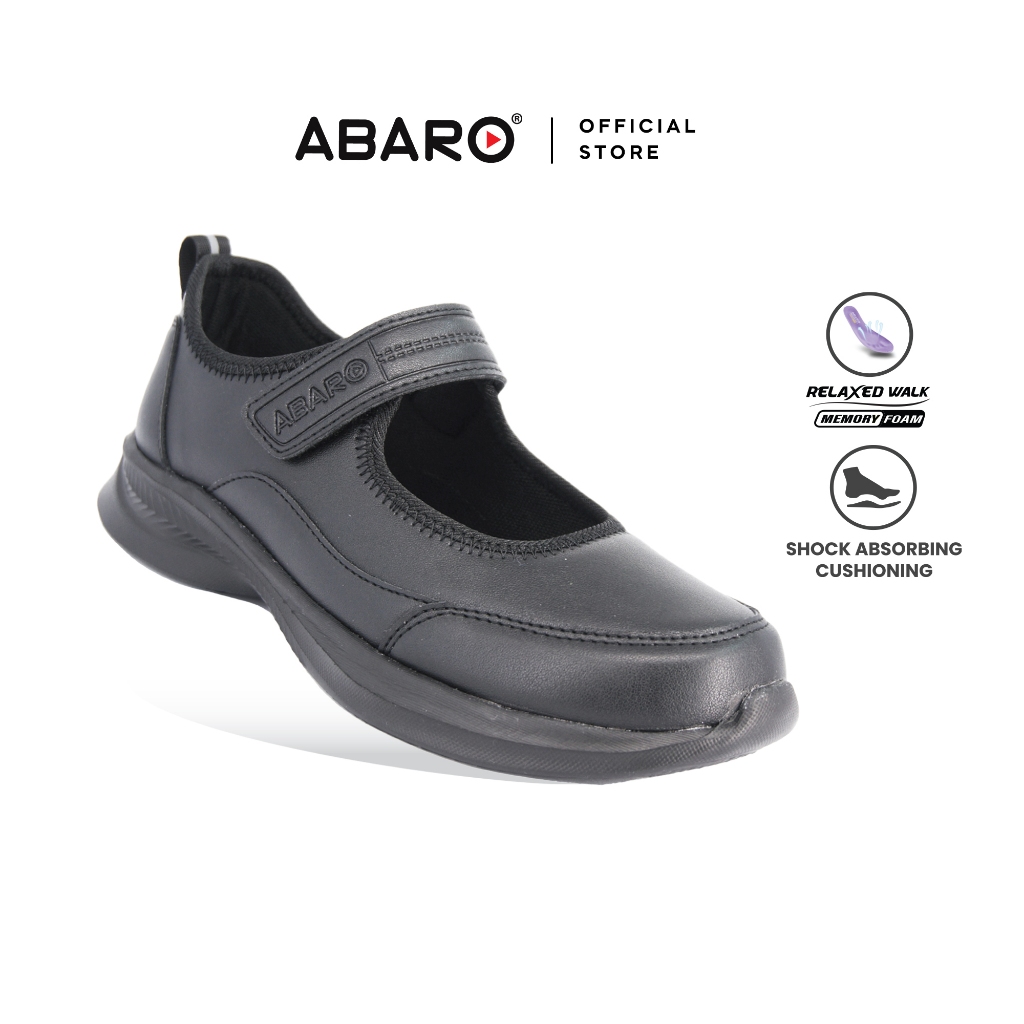 ABARO 2832MF School Shoes Girl Series - Black School Shoes/Kasut ...