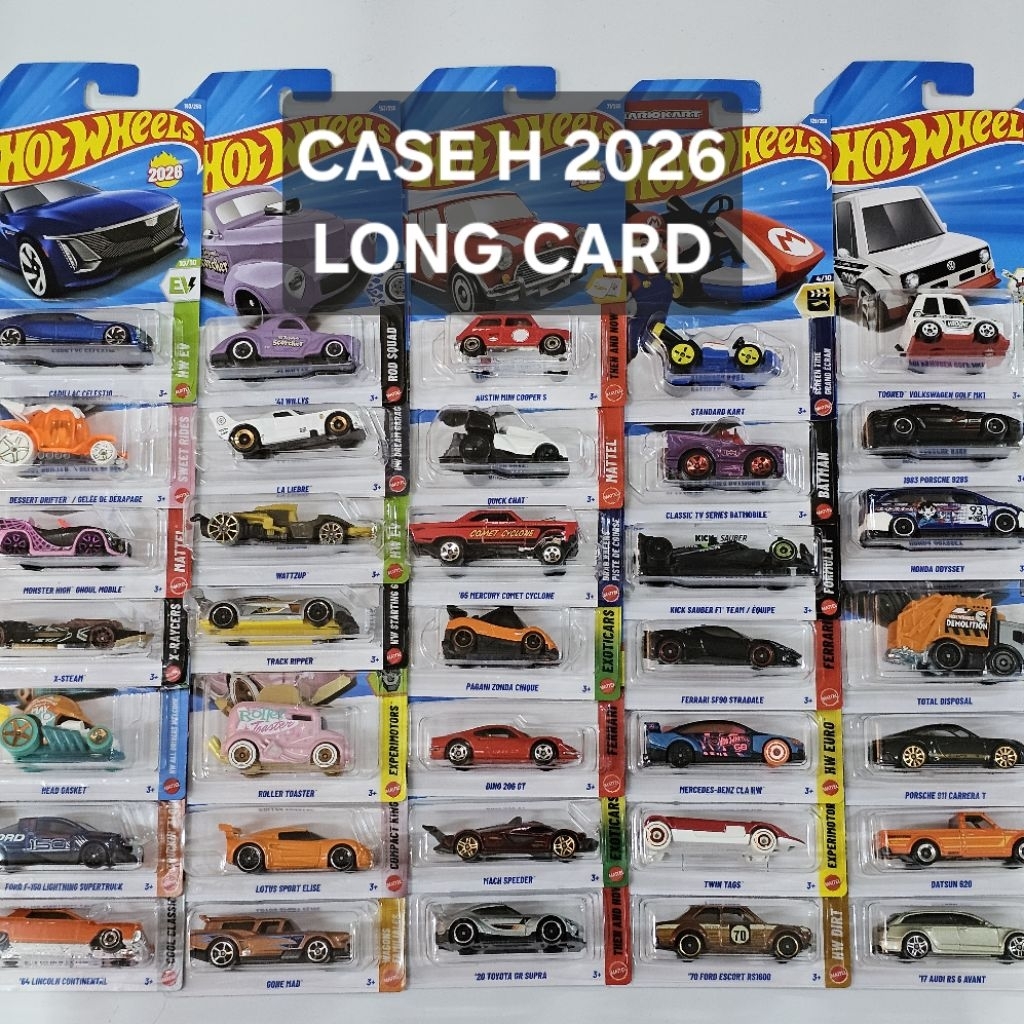 HOT WHEELS CASE H 2026 การ์ดยาว KICK SAUBER F1 FERRARI SF90 TOYOTA GR ...