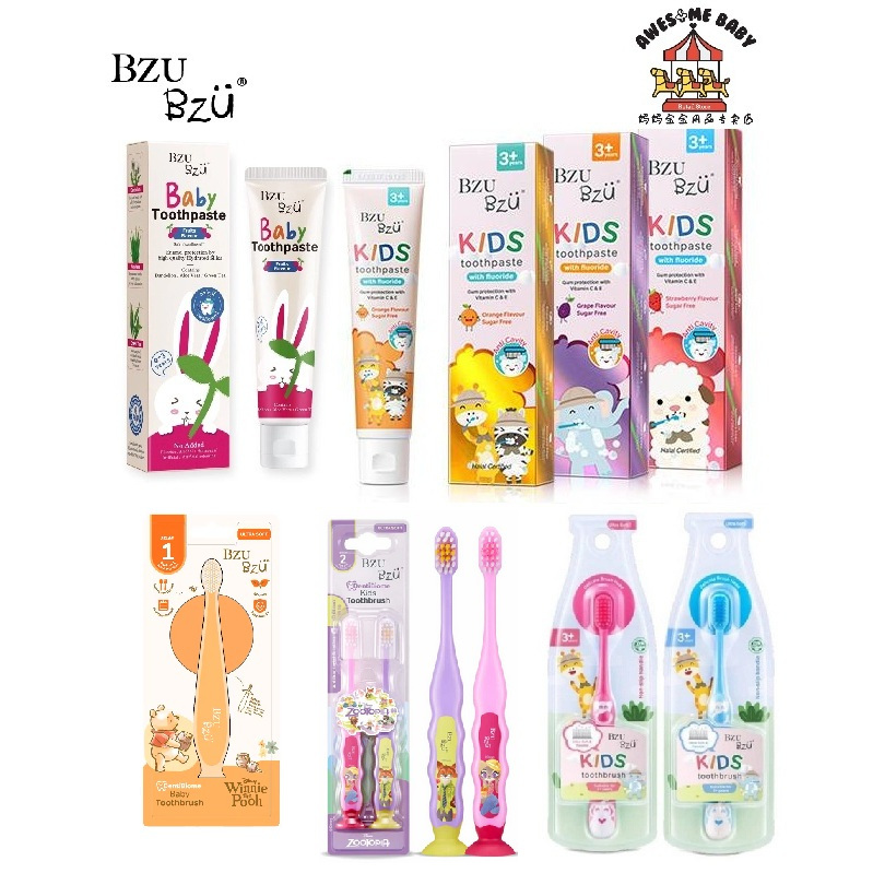 Bzu Bzu Baby Toothpaste / ยาสีฟันเด็ก (50g) / แปรงสีฟัน Ubat Gigi ...