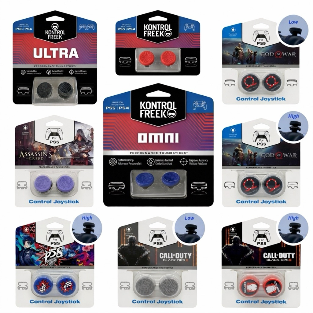 PS4/PS5 KontrolFreek อุปกรณ์เสริมคอนโทรลเลอร์ Thumb Grip Trigger ...
