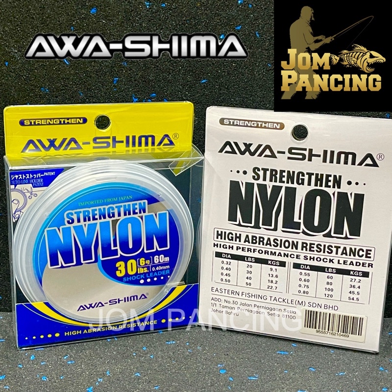 Jom PancingAWA-SHIMA JAPAN % FC FLUOROCARBON 60M SHOCK LEADER NYLON ...