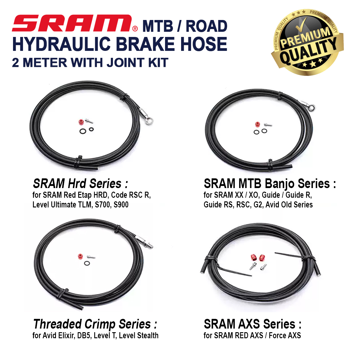 SRAM Avid สายเบรคไฮดรอลิกท่อชุดสําหรับ Roadbike Sram Red Force Hrd AXS ...