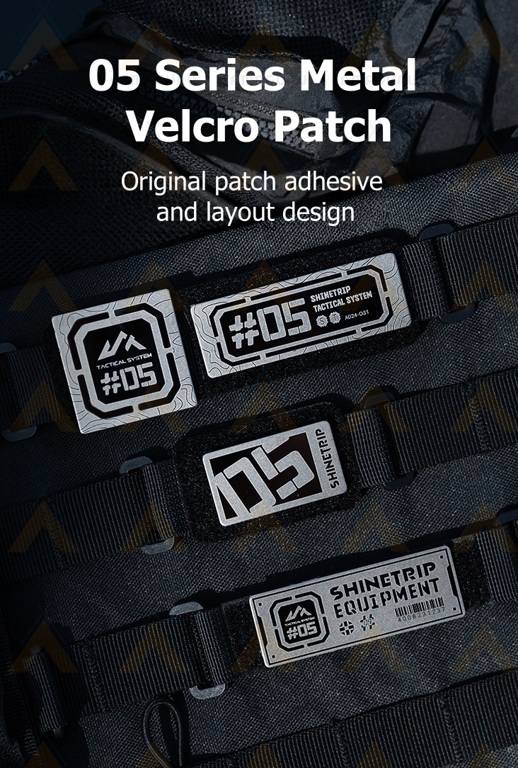 ShineTrip 05 Series ยุทธวิธีโลหะ Velcro Patch Badge สแตนเลส A525-D0LT ...