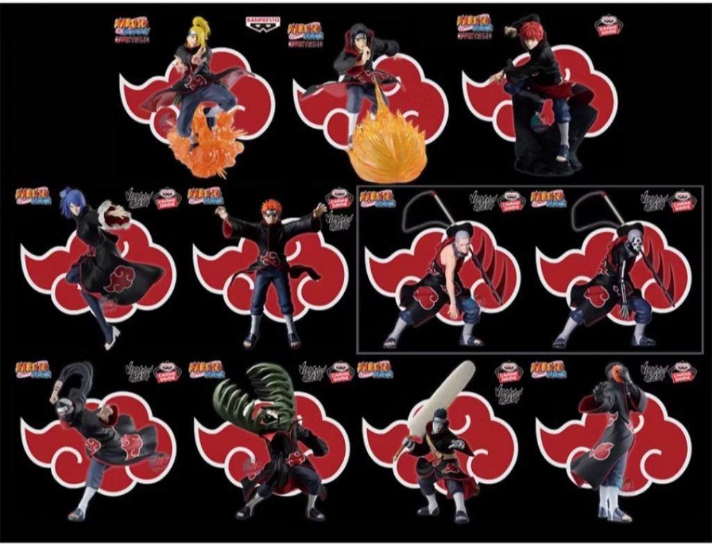 Banpresto Naruto Akatsuki-Vibration Star/Effectreme itachi,sori,tobi ...