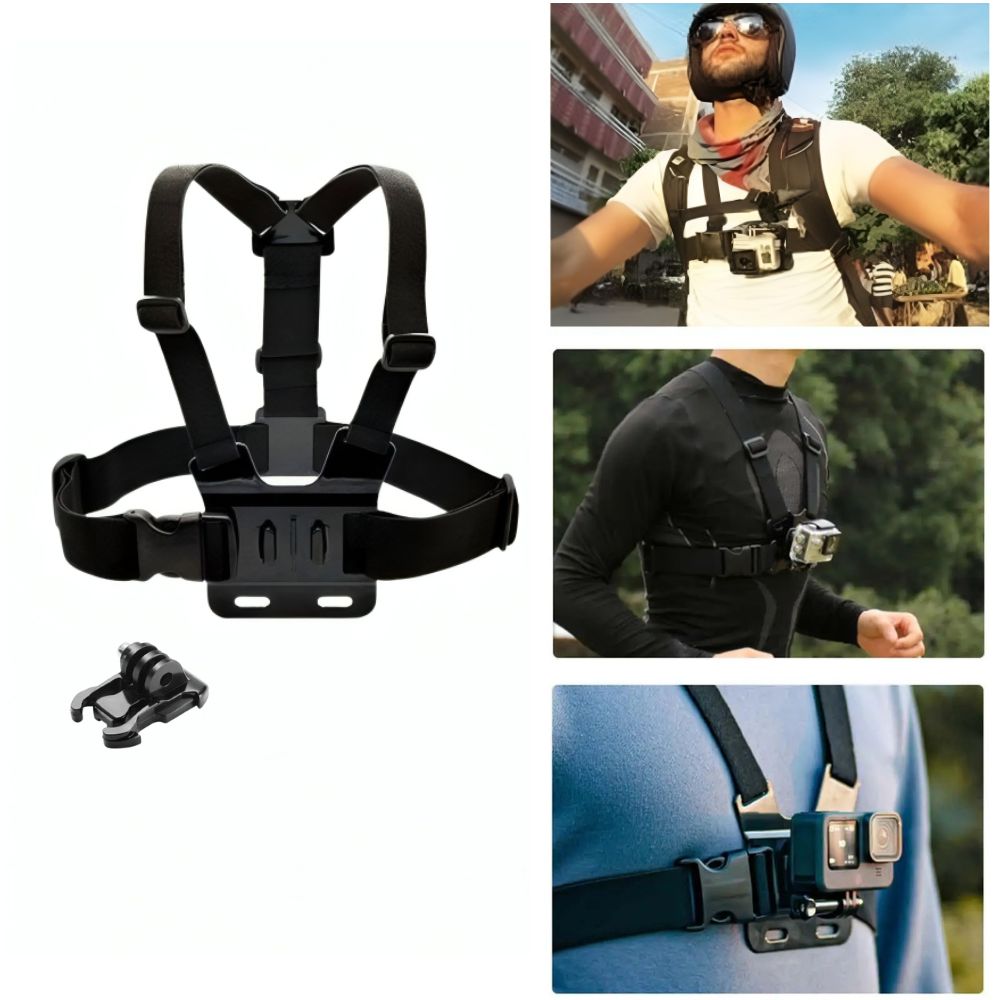 Body Chest Strap Mount Holder Action Camera Chest Mount Harness สายรัด ...