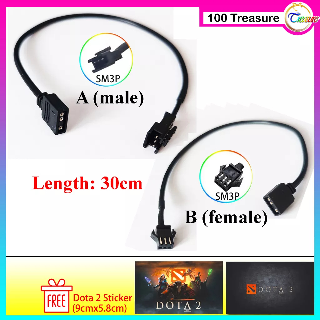 5v 3PIN ถึง SM3P 1to1 เมนบอร ์ ดคอมพิวเตอร ์ Splitter แปลงสาย SM3P RGB ...