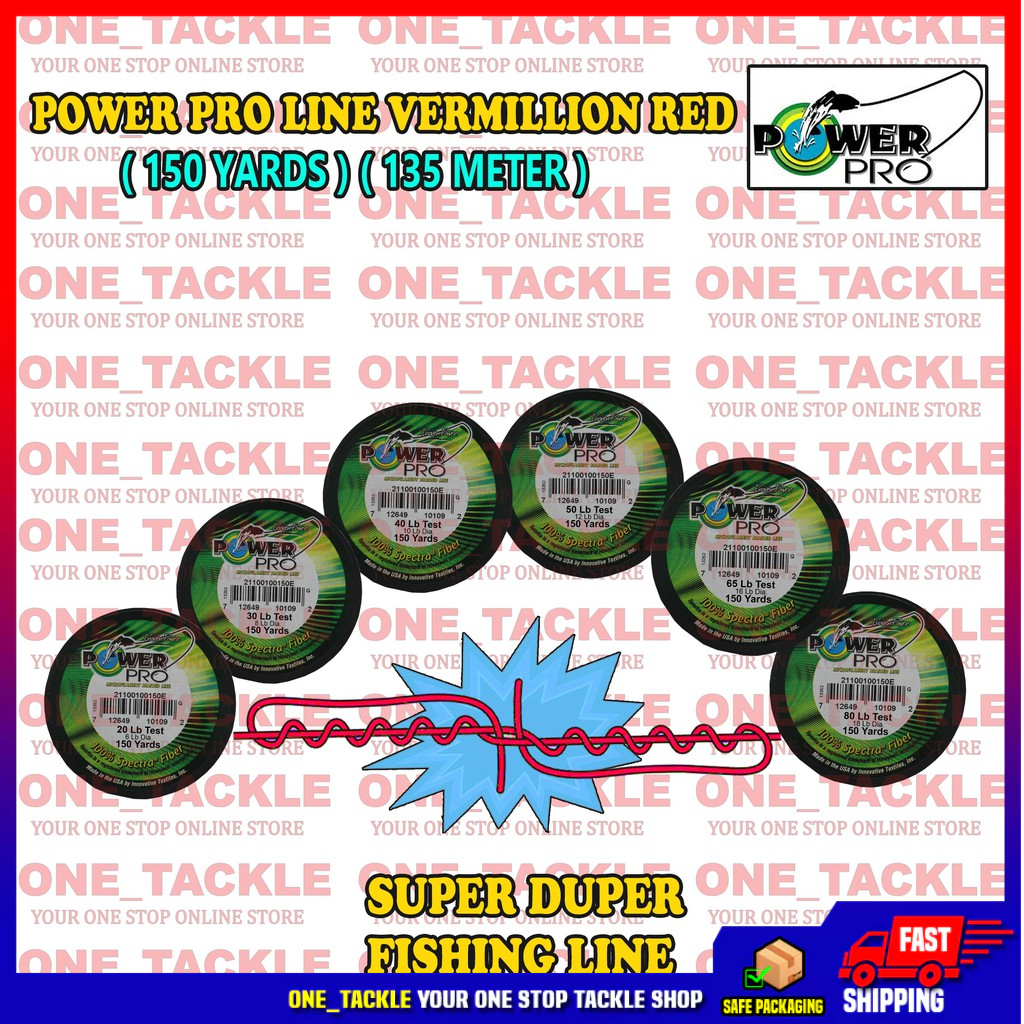 Power pro line vermilion red 150 135 shopee thailand