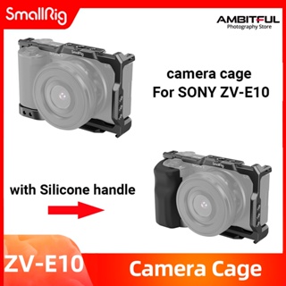 Smallrig Sony ZVE10 กรงกล้อง พร้อมที่จับกรงซิลิโคน และแผ่นปลดเร็ว สําหรับ Sony ZV-E10 3538