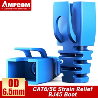 Ampcom ปลั๊กเชื่อมต่อสายเคเบิลเครือข่ายอีเธอร์เน็ต RJ45 สําหรับ CAT5 CAT5e CAT6 30 50 100 ชิ้น