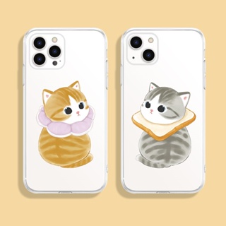 Dmy เคสใส แบบนิ่ม ลายแมวน่ารัก กันกระแทก สําหรับ iphone 13 mini 14 plus 12 pro max 8 plus 6s 7 XS max XR X 6