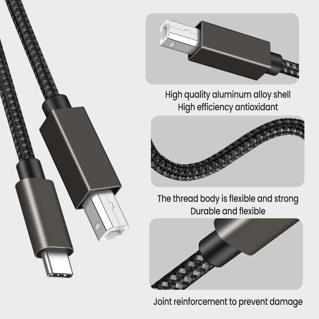 เครื่องสแกนเนอร์-สายเคเบิลถัก-usb-c-เป็น-usb-b-2-0-type-c-1-เมตร-2-เมตร-สําหรับแล็ปท็อป-pc-เป็น-epson-hp-canon-samsung-brother