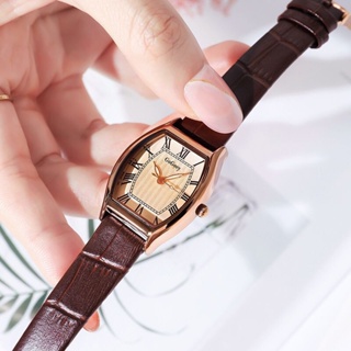 นาฬิกาข้อมือควอทซ์ อิเล็กทรอนิกส์ กันน้ํา แบบเรียบง่าย แฟชั่นเรโทร สไตล์เกาหลี สําหรับผู้หญิง