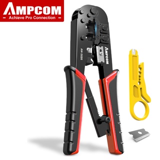 Ampcom Rj45 Crimper Rj11 Rj45 คีมตัดสายเคเบิ้ลอีเธอร์เน็ตเครือข่าย Ethernet Lan สําหรับ 6P 8P Rj-11/Rj-12 Rj-45