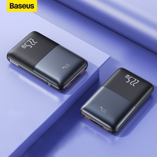 Baseus พาวเวอร์แบงค์ 10000mAh 22.5W หน้าจอดิจิทัล ชาร์จเร็ว แบบพกพา ขนาดเล็ก สําหรับ iPhone Xiaomi