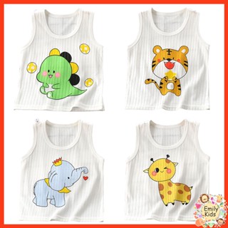 พร้อมส่ง เสื้อแขนกุดลําลอง แบบบาง สวมใส่สบาย แฟชั่นฤดูร้อน สําหรับเด็กผู้ชาย และเด็กผู้หญิง อายุ 1-6 ปี