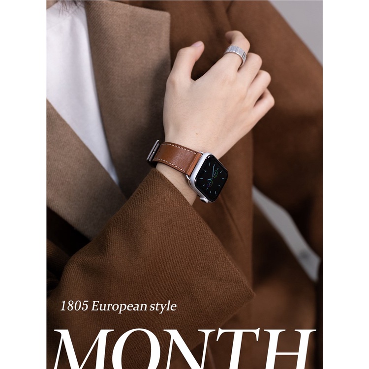 Xuanren เหมาะสำหรับ iwatch s8 Apple Watch Hermèsสายหนังวัวแท้ใหม่ ...