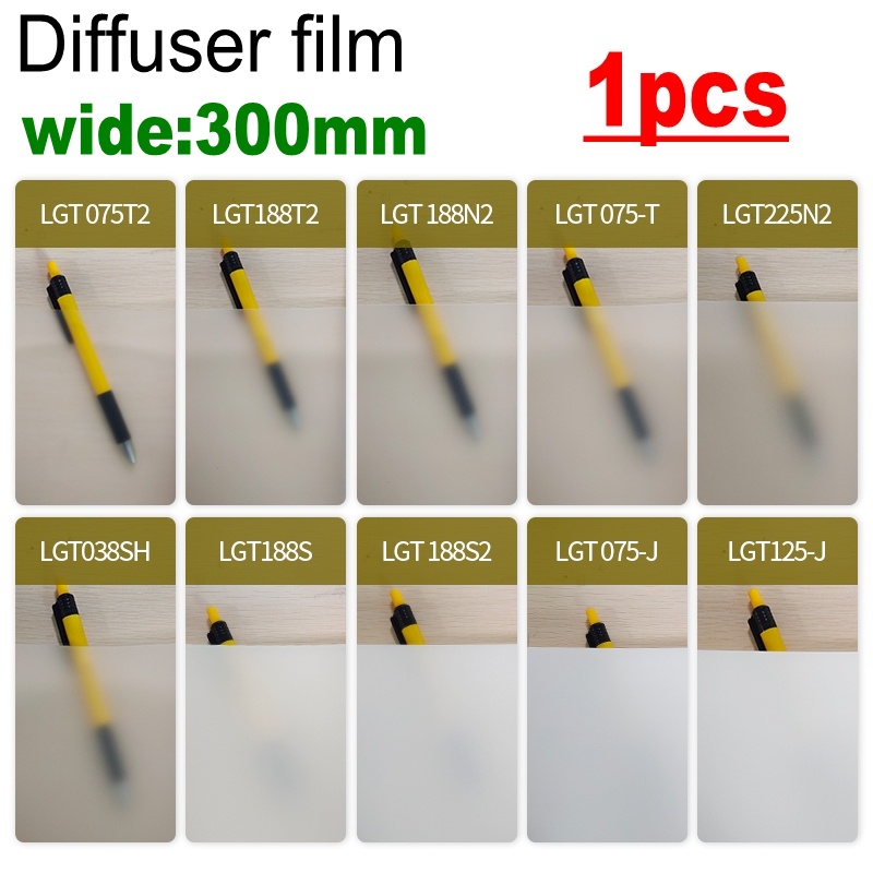 กว้าง: 300 มม. ไม่มีกาว Difusion Film กล่องไฟ LED Backlight Homgenizing ...