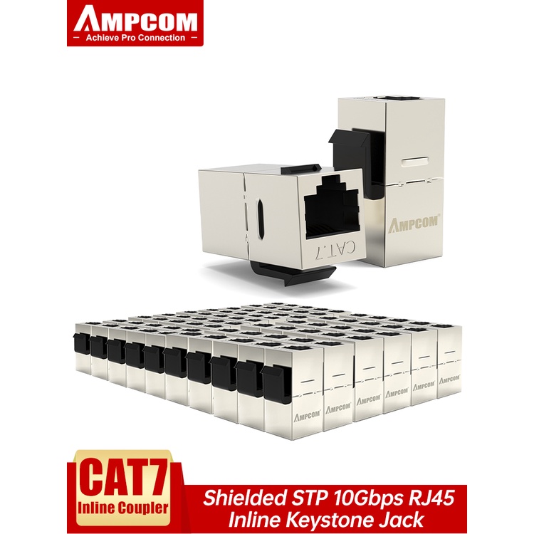 ampcom-cat7-อะแดปเตอร์แจ็คเชื่อมต่อคีย์สโตน-cat7-rj45-rj45-สําหรับแผ่นผนัง-5-10-แพ็ค