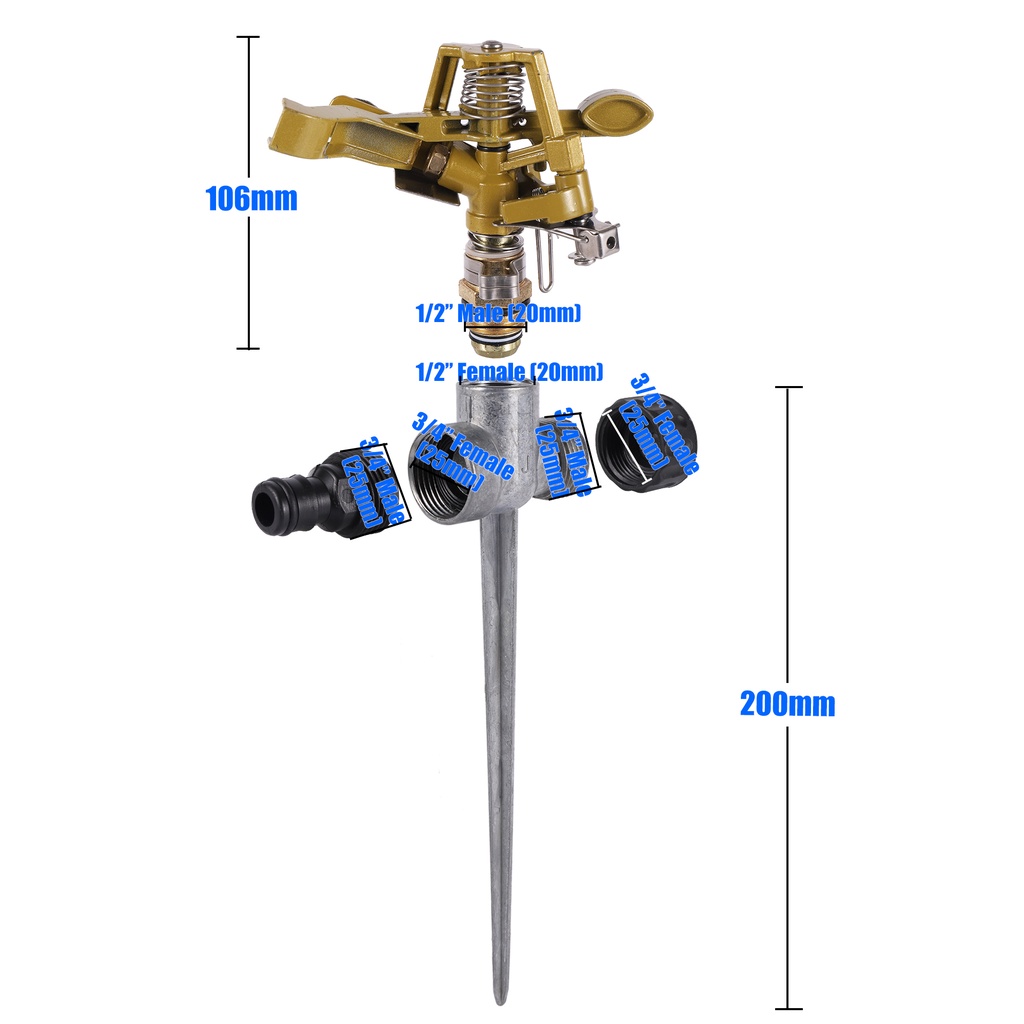 สปริงเกลอร์โยกหมุนได้-พร้อมเกลียวตัวผู้-1-2-นิ้ว-ปรับได้-สําหรับรดน้ําสวน-สนามหญ้า