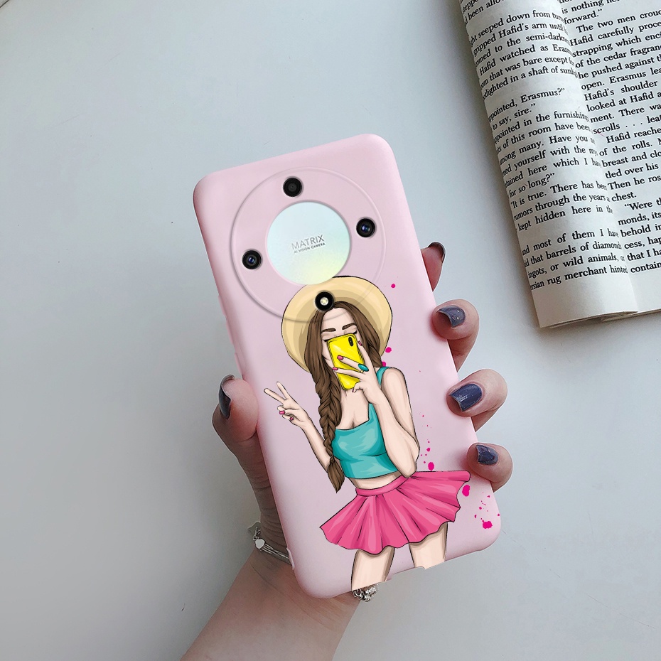 ใหม่-เคสโทรศัพท์มือถือแบบนิ่ม-ลายผู้หญิง-สําหรับ-honor-x9a-5g-2023