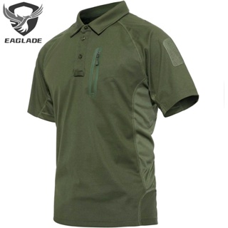 Eaglade เสื้อโปโลยุทธวิธี แขนสั้น PLY25 สีเขียว