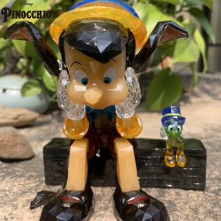 ของแท้ ฟิกเกอร์การ์ตูนดิสนีย์ Pinocchio Action Figures Crystal Building Blocks Anime สเตอริโอ ของขวัญ ของเล่น สําหรับผู้ใหญ่