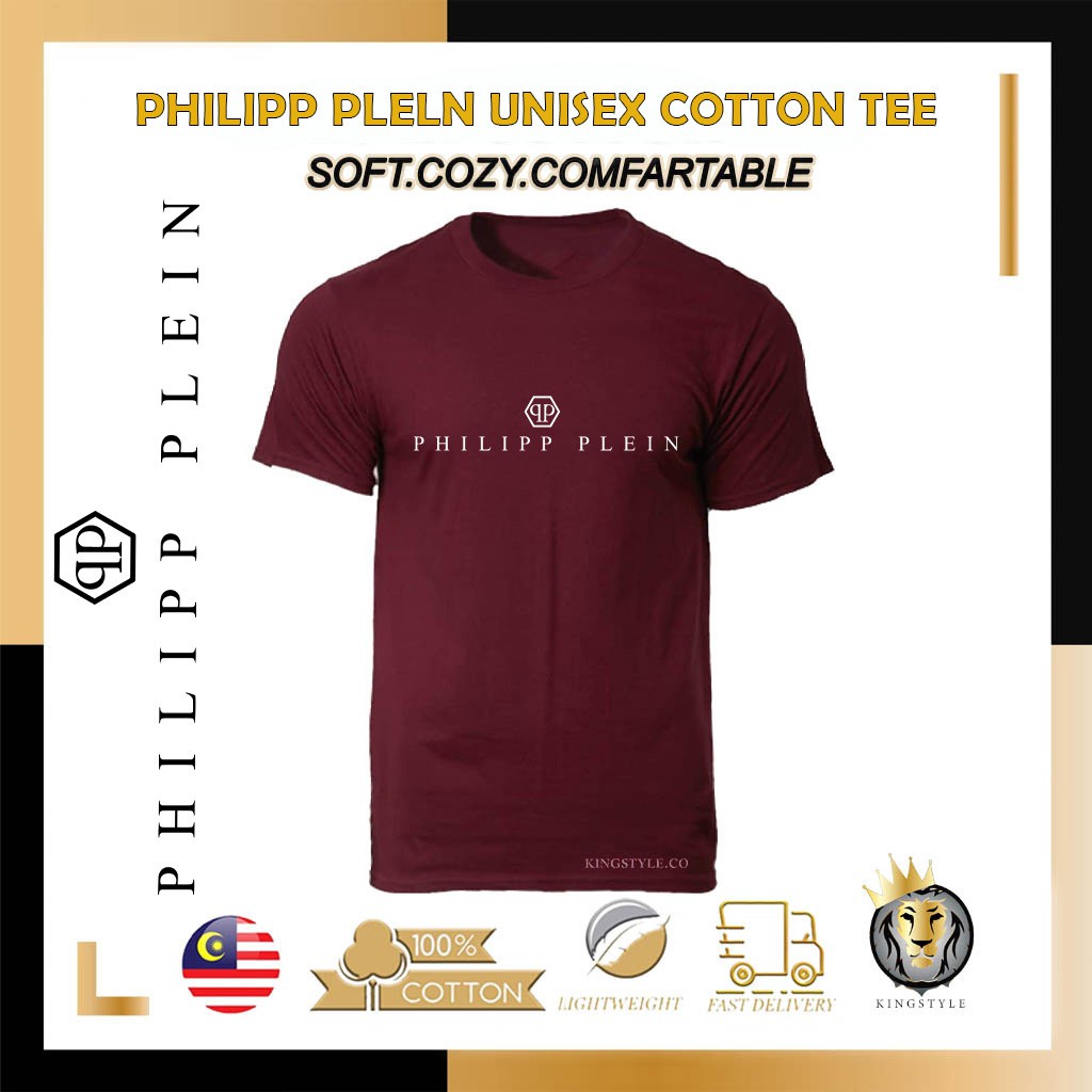 promosi-murah-philipp-plein-tshirt-unisex-100-cotton-men-women-round-neck-short-sleeve-baju-lelaki-wanita-ready-01