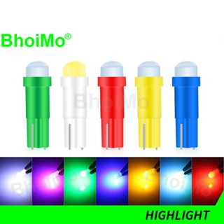 Bhoimo แผงไฟสัญญาณเตือน led T5 W3W 17 73 74 501 DC12V COB คุณภาพสูง สําหรับติดแดชบอร์ดภายในรถยนต์ รถจักรยานยนต์