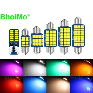 Bhoimo หลอดไฟ Led 24SMD T10 W5W 3W C3W 36 มม. C10W C5W 31 มม. 28 มม. 39 มม. 41 มม. 3014 DC12V สําหรับติดป้ายทะเบียนรถยนต์