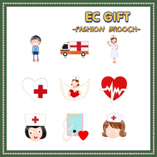 Ecgift PIN001 เข็มกลัด รูปหัวใจ ECG สําหรับหมอ พยาบาล