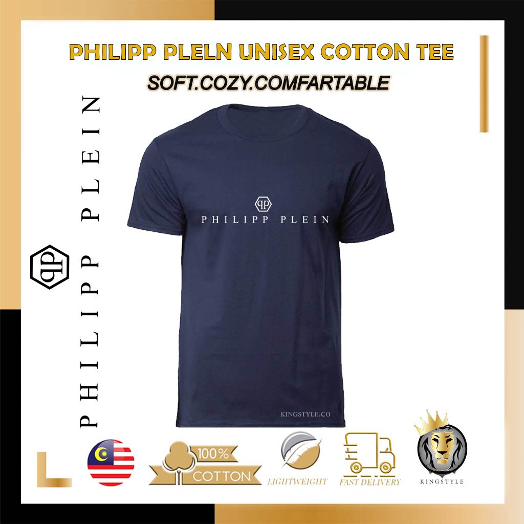 promosi-murah-philipp-plein-tshirt-unisex-100-cotton-men-women-round-neck-short-sleeve-baju-lelaki-wanita-ready-01