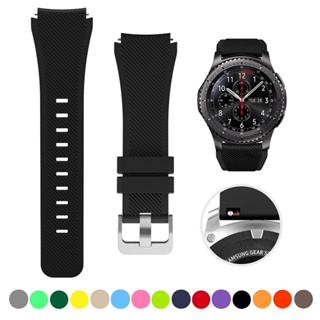 สายนาฬิกาข้อมือซิลิโคน 20 มม. 22 มม. สําหรับ Samsung Galaxy Watch 3 4 5 46 มม. 42 มม. active 2 Gear S3 Frontier S2 Sport Huawei GT 2
